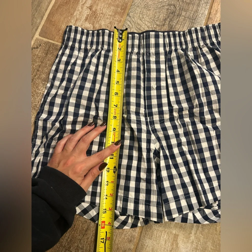 J. Crew Patterned Boxer Shorts Mens M Cotton‎ Navy Check NWT BW438